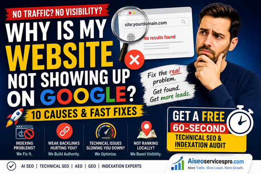 Why Is My Website Not Showing Up on Google? (10 Causes & Fast Fixes)