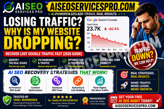 Why Is My Website Traffic Dropping? How to Recover Lost Google Traffic Fast (2026 AI Recovery Guide)